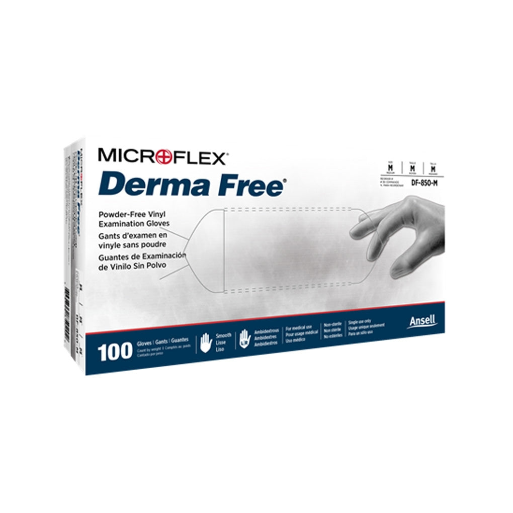 Ansell - DF-850 - MICROFLEX Derma Free Vinyl Exam, XL - 100/Pack