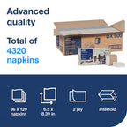 Tork - DX800 - Xpressnap Fit Interfold Dispenser Napkin - 36/Case