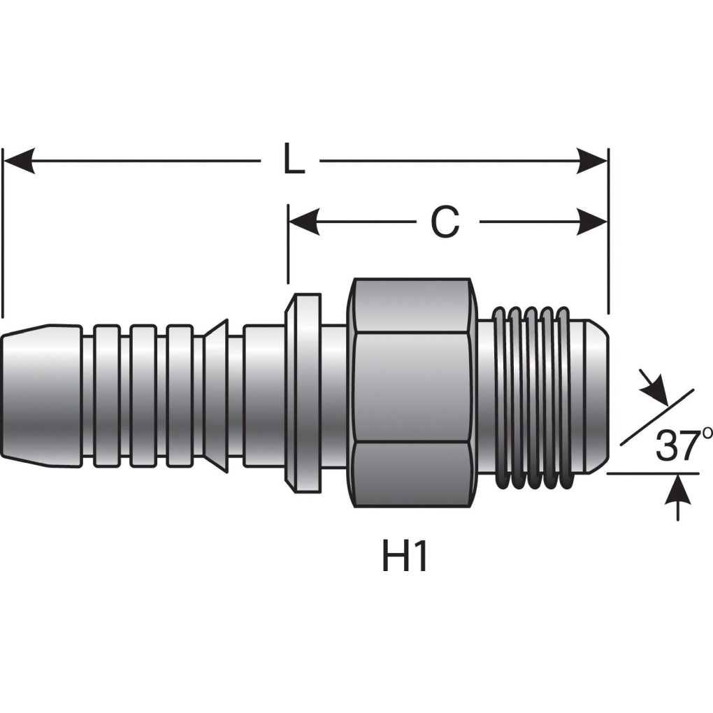 Gates - G20165-1212 - Hydraulic Coupling / Adapter