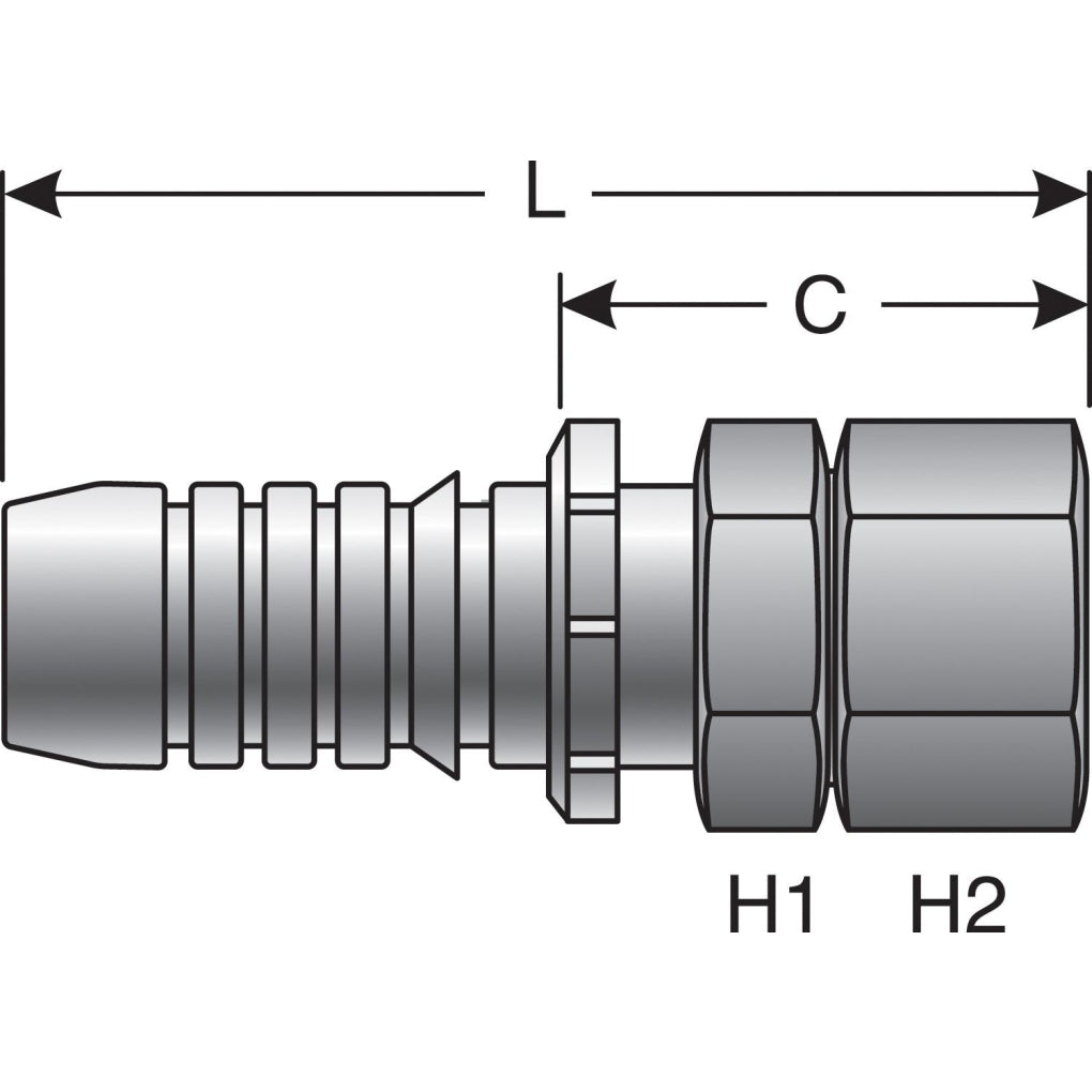 Gates - G20170-1616 - Hydraulic Coupling / Adapter