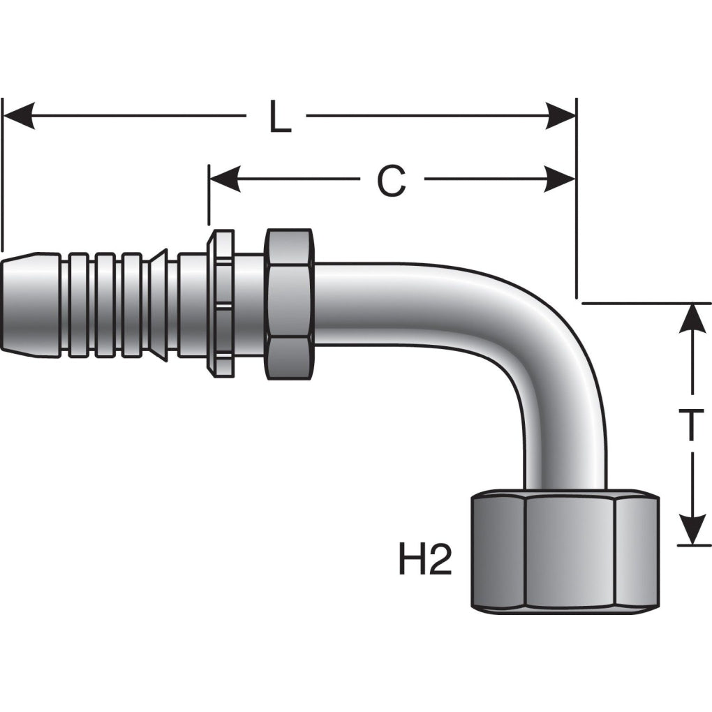 Gates - G20179-0606 - Hydraulic Coupling / Adapter
