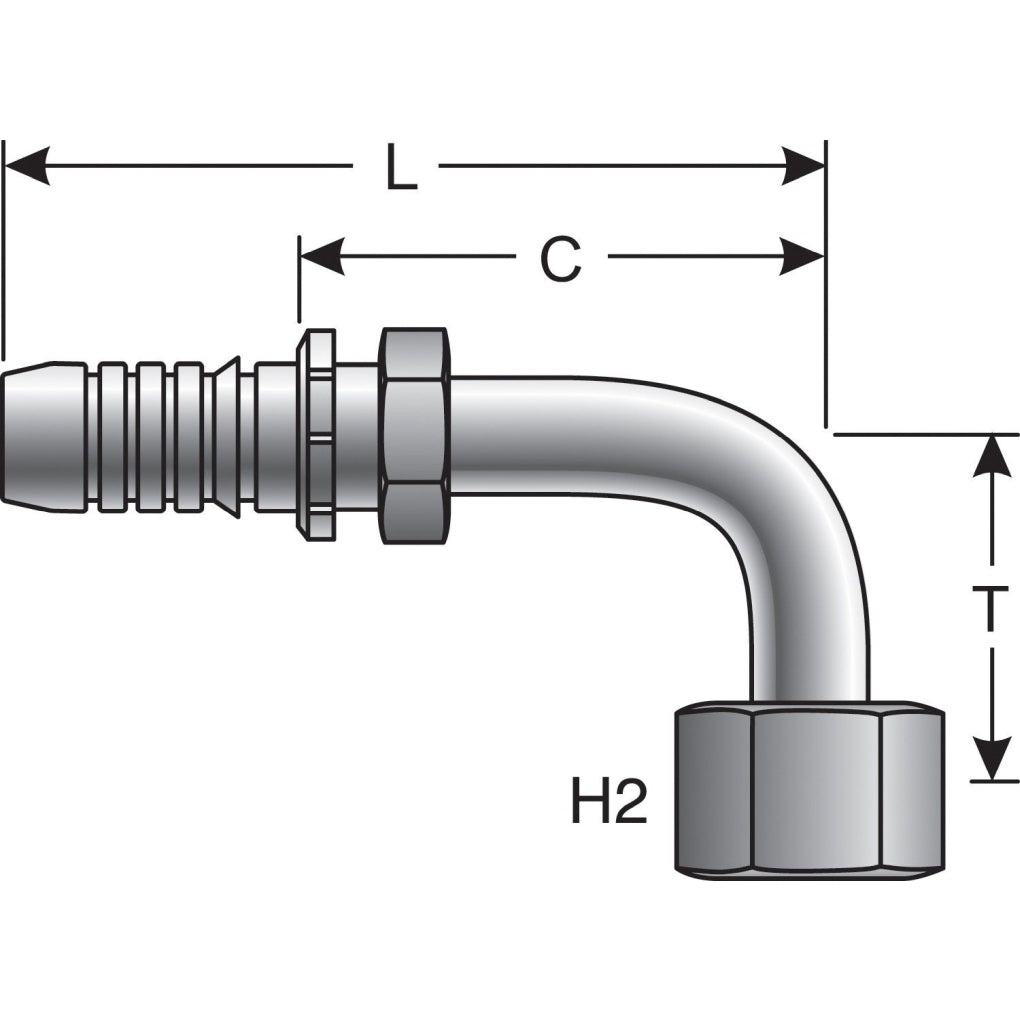 Gates - G20180-0808 - Hydraulic Coupling / Adapter