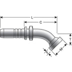 Gates - G20354-1616 - Code 62 O-Ring Flange Heavy - 30 Bent Tube