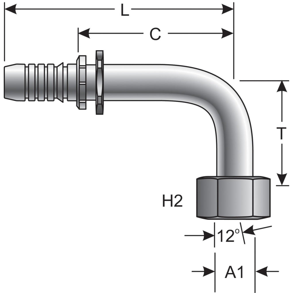 Gates - G20730-1220 - Hydraulic Coupling / Adapter