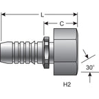 Gates - G20830-2020 - GlobalSpiral Female British Std Parll Pipe OR Swivel