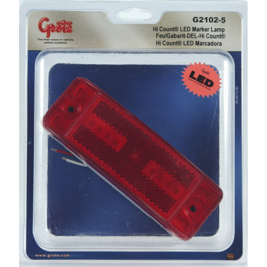 Grote - G2102-5 - Hi Count Turtleback II LED Lamp - Red