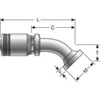 Gates - G24404-2424 - Hydraulic Coupling / Adapter