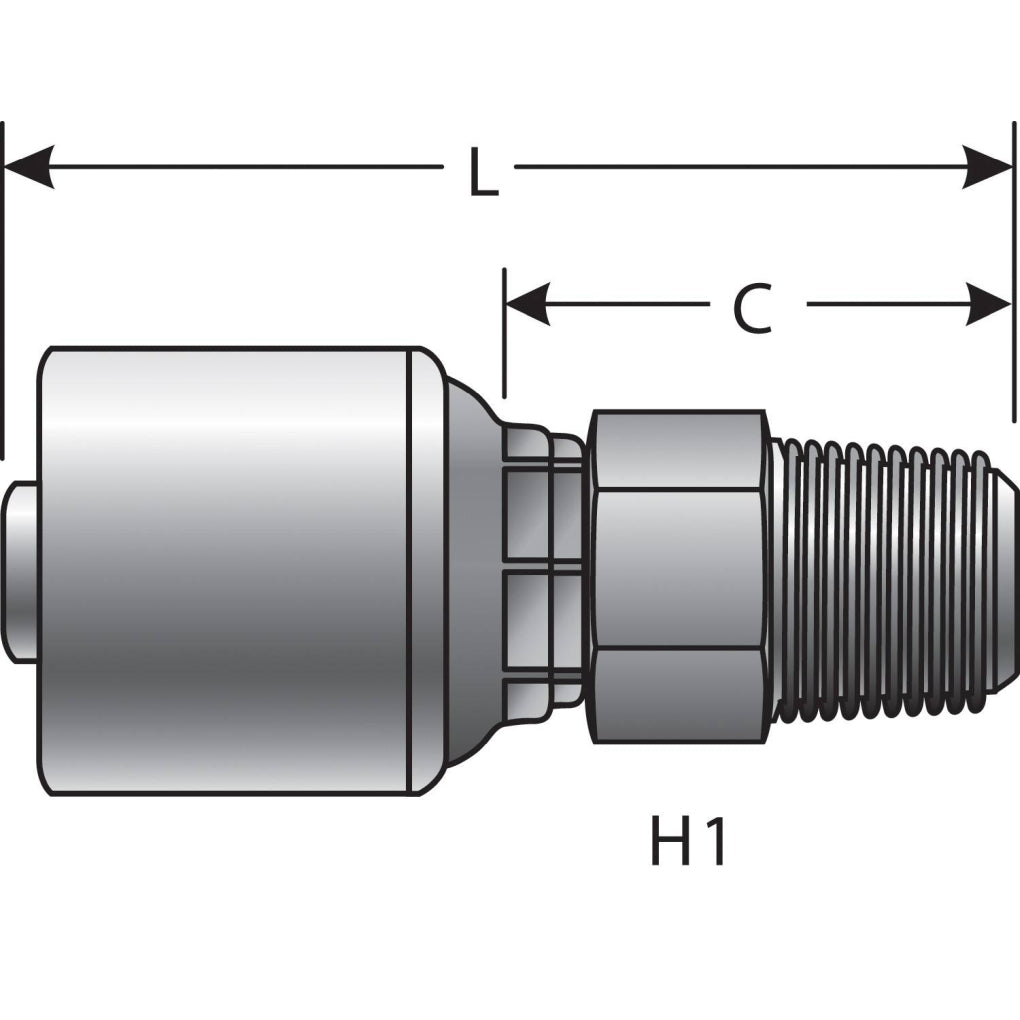 Gates - G25100-0804 - Hydraulic Coupling / Adapter