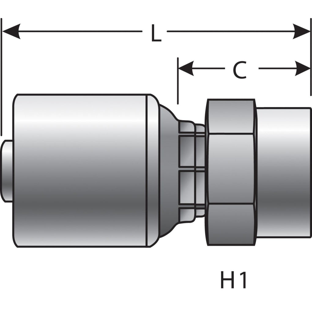 Gates - G25110-0806 - Hydraulic Coupling / Adapter