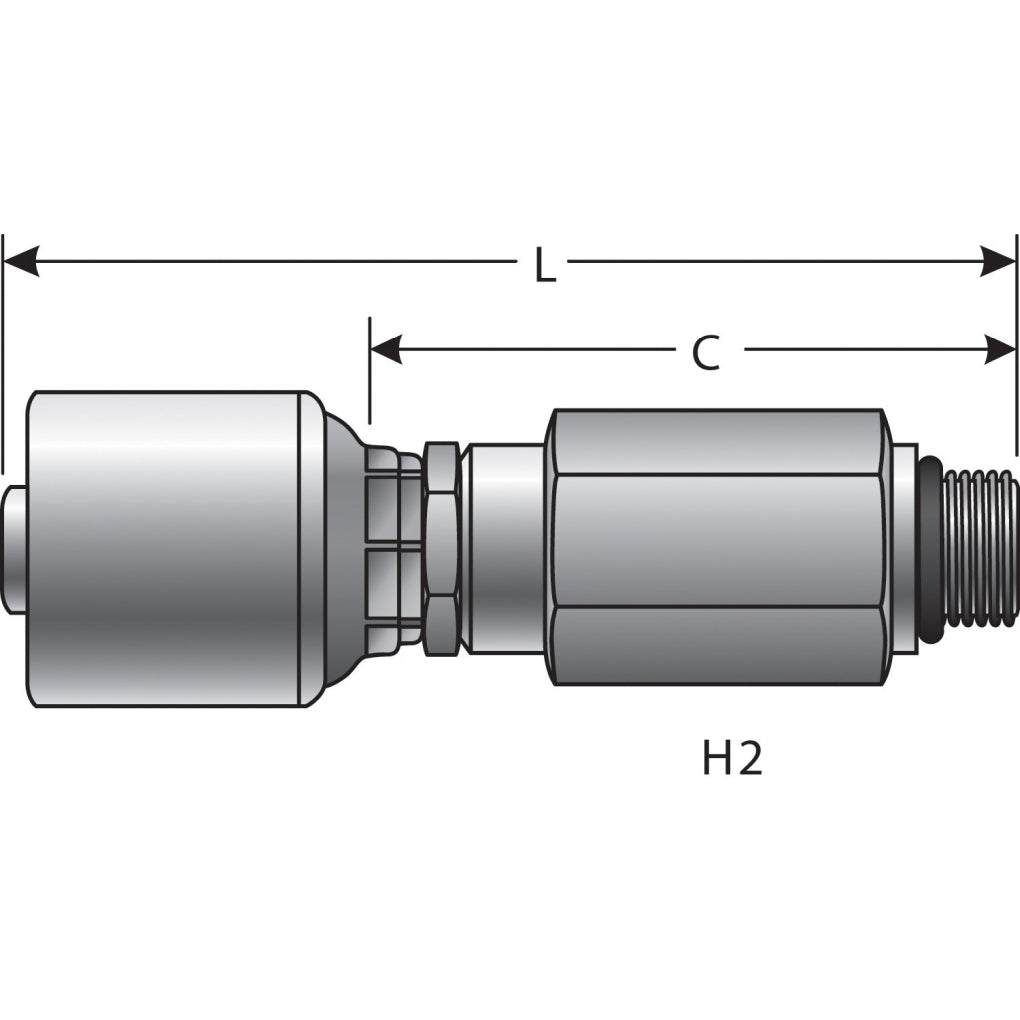 Gates - G25121-0406 - Hydraulic Coupling / Adapter