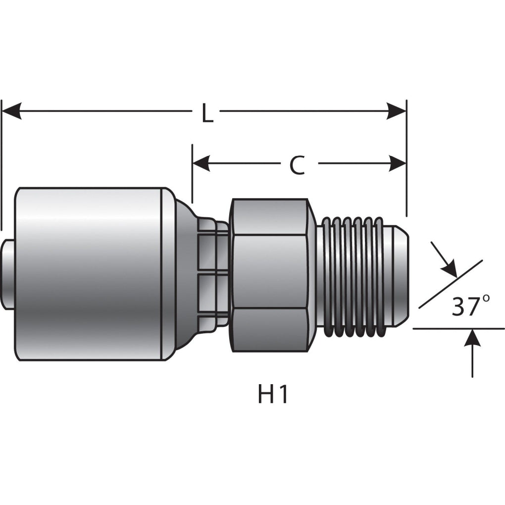 Gates - G25165-0505 - Hydraulic Coupling / Adapter