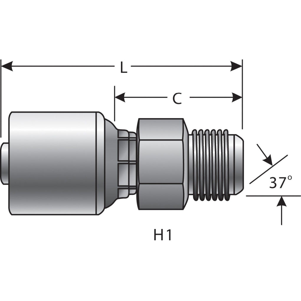 Gates - G25165-0610 - Hydraulic Coupling / Adapter