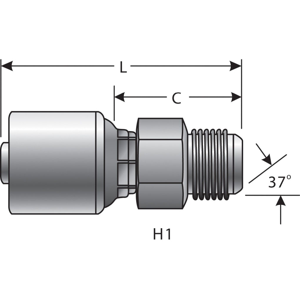 Gates - G25165-1010 - Hydraulic Coupling / Adapter