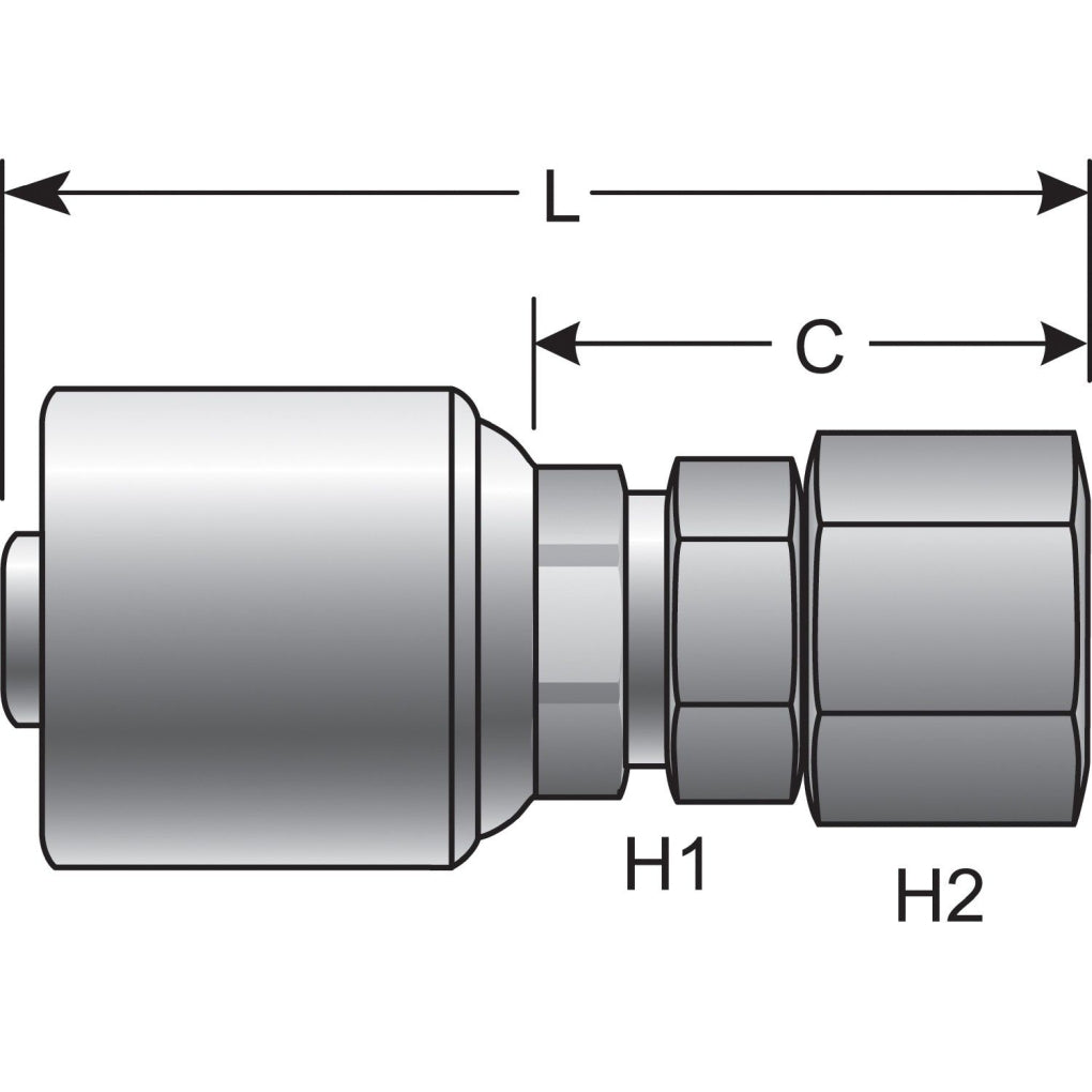 Gates - G25170-0812 - Hydraulic Coupling / Adapter