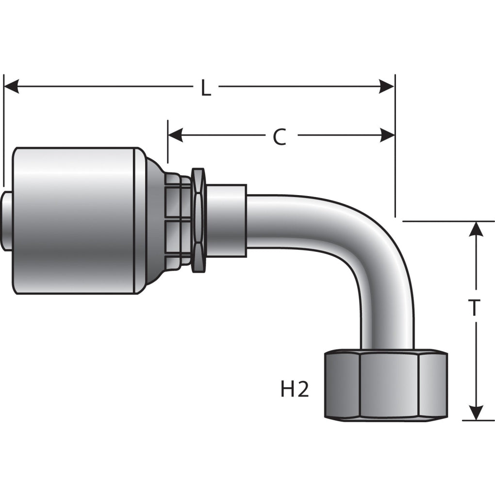Gates - G25179-0608 - Hydraulic Coupling / Adapter