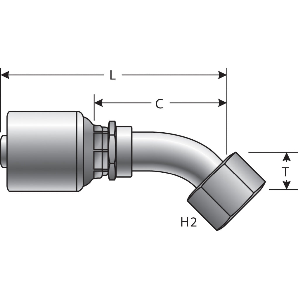 Gates - G25202-0808 - Hydraulic Coupling / Adapter