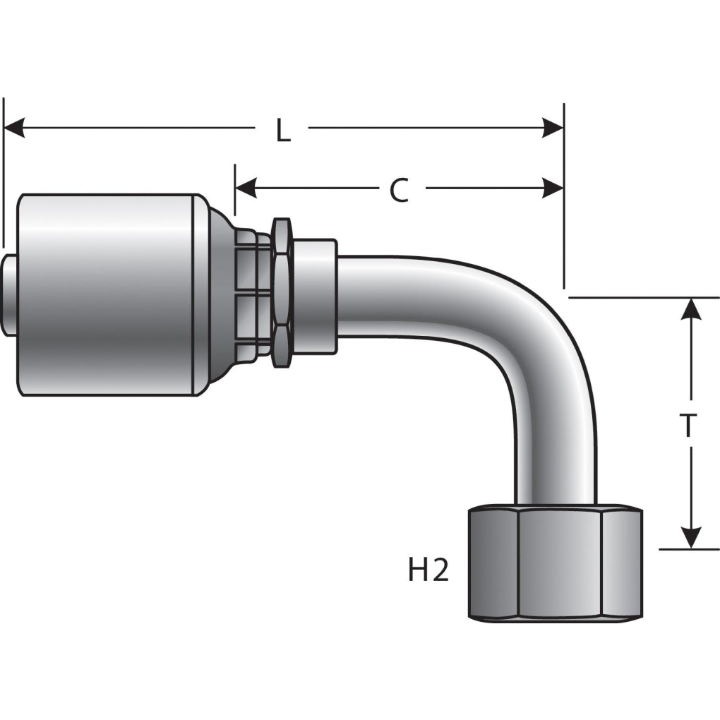 Gates - G25205-0606 - Hydraulic Coupling / Adapter