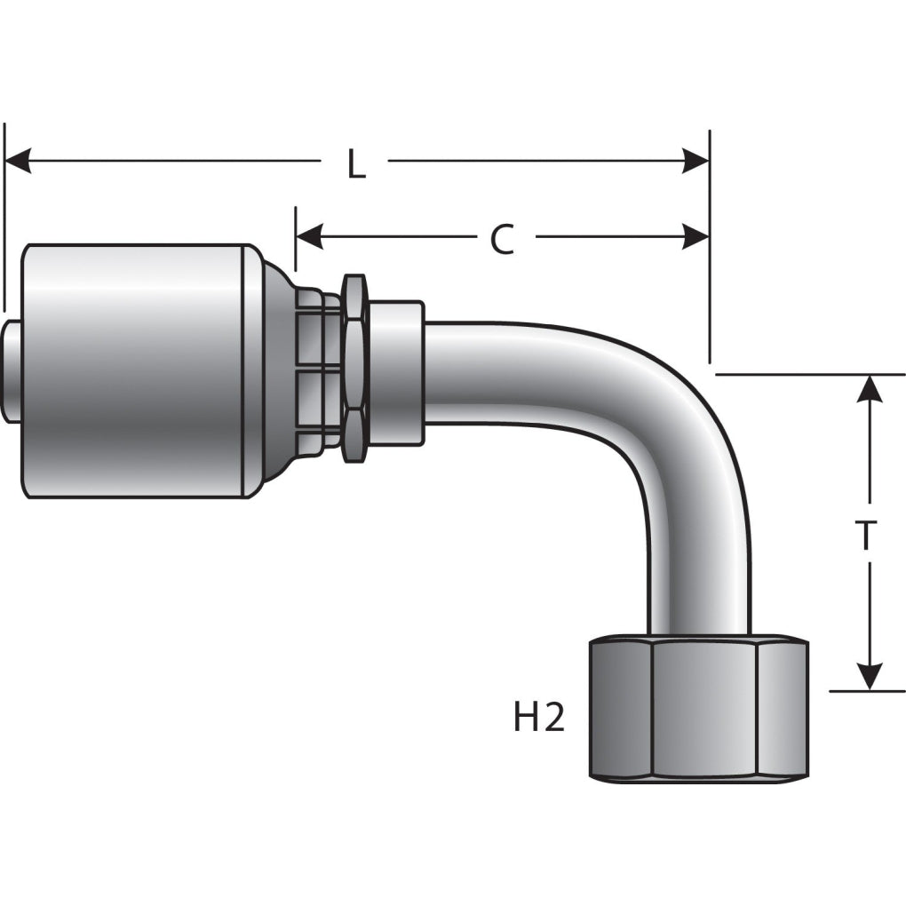Gates - G25205-0808 - Hydraulic Coupling / Adapter