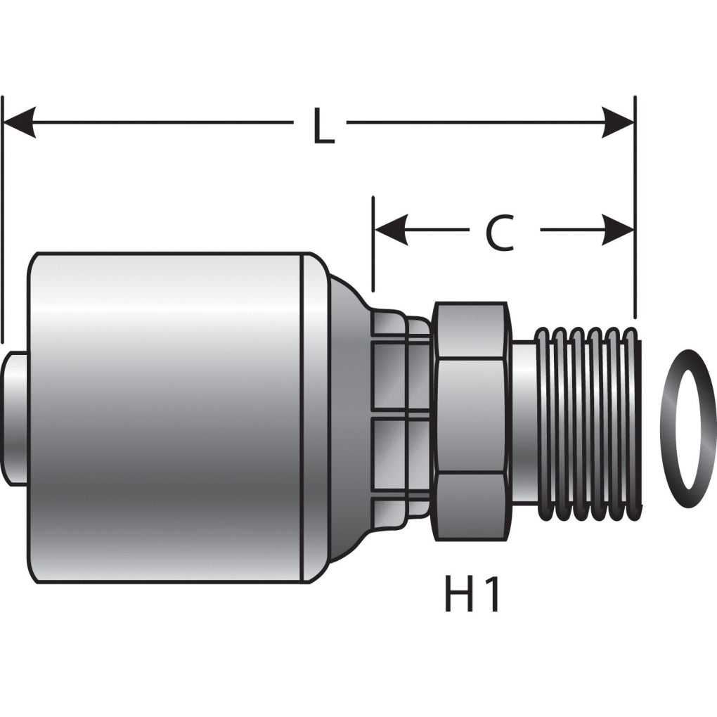Gates - G25225-0404 - Hydraulic Coupling / Adapter