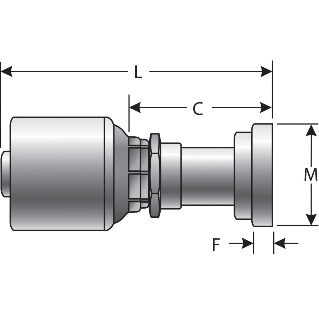 Gates - G25300-2020 - MegaCrimp Couplings Code 61 O-Ring Flange