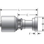 Gates - G25300-2020 - MegaCrimp Couplings Code 61 O-Ring Flange