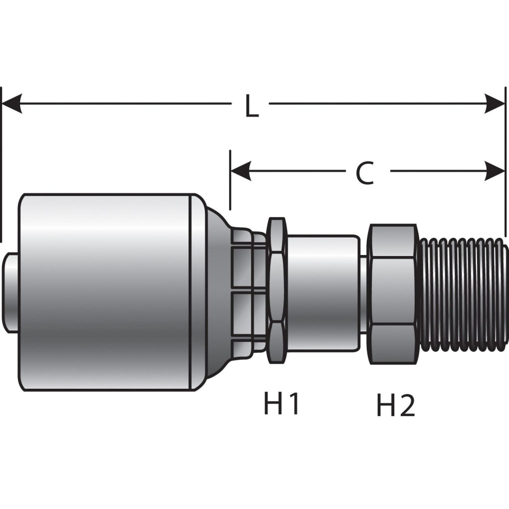 Gates - G25500-0403 - Hydraulic Coupling / Adapter