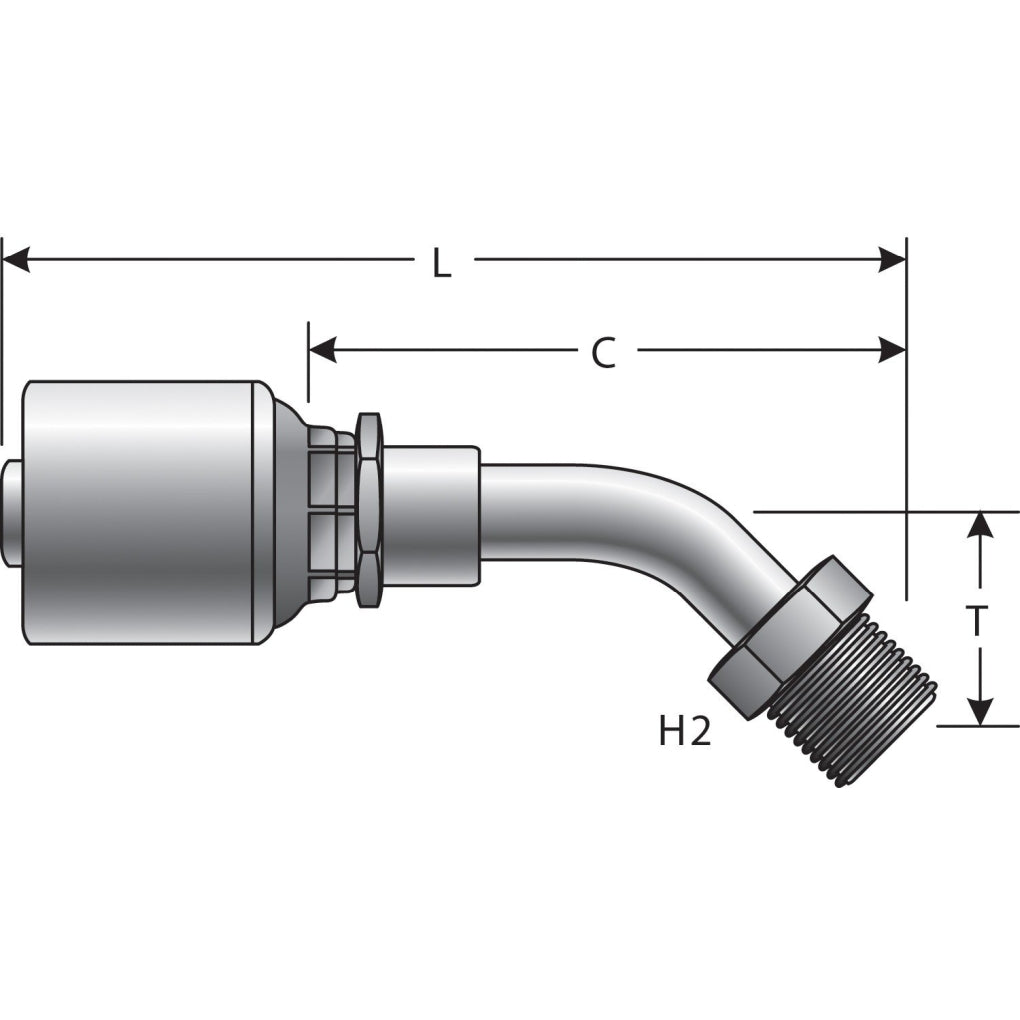 Gates - G25502-0606 - Hydraulic Coupling / Adapter