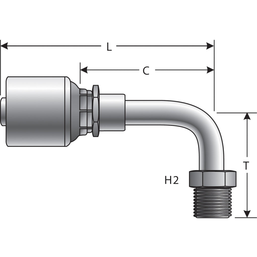 Gates - G25504-1010 - Hydraulic Coupling / Adapter