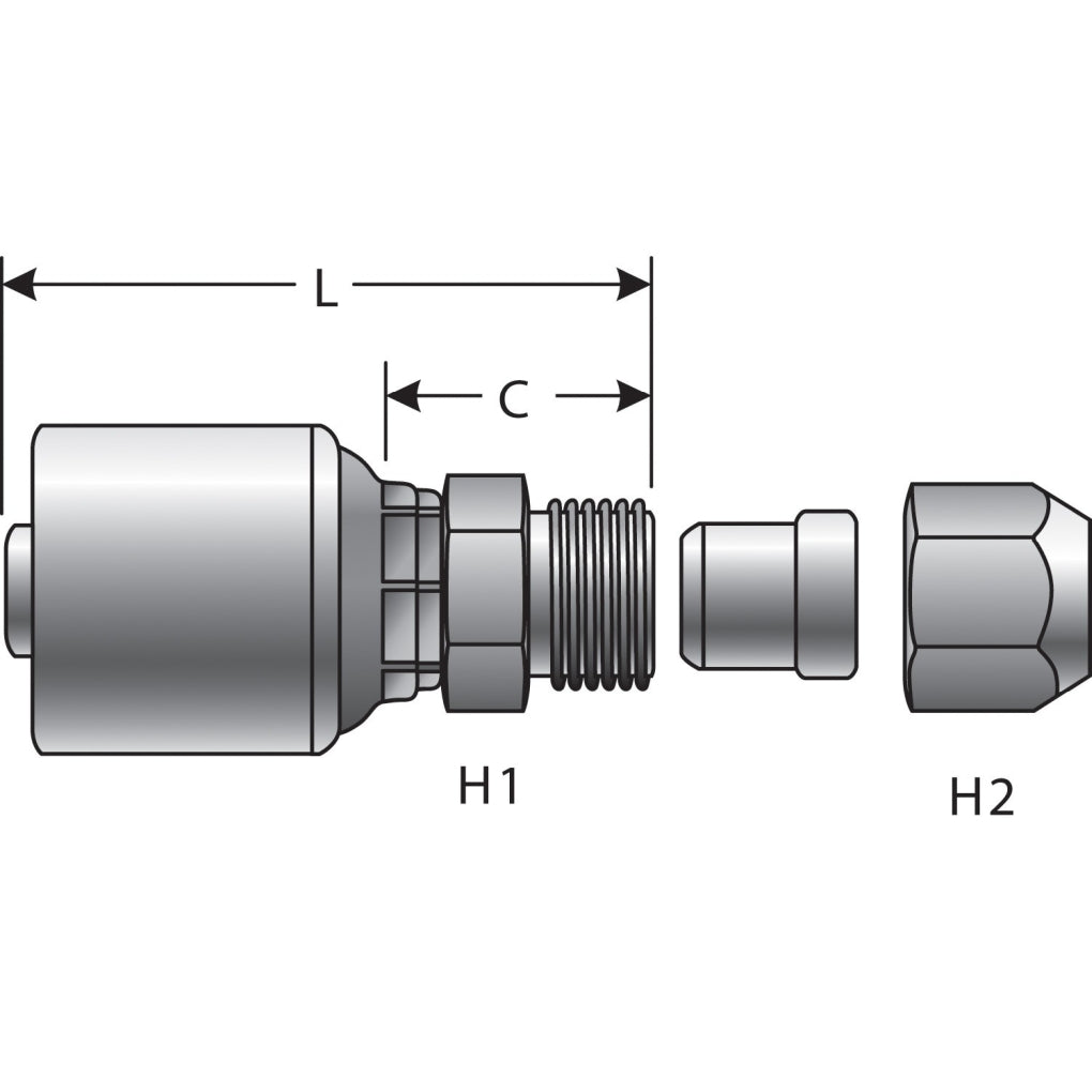 Gates - G25510-0810 - Hydraulic Coupling / Adapter