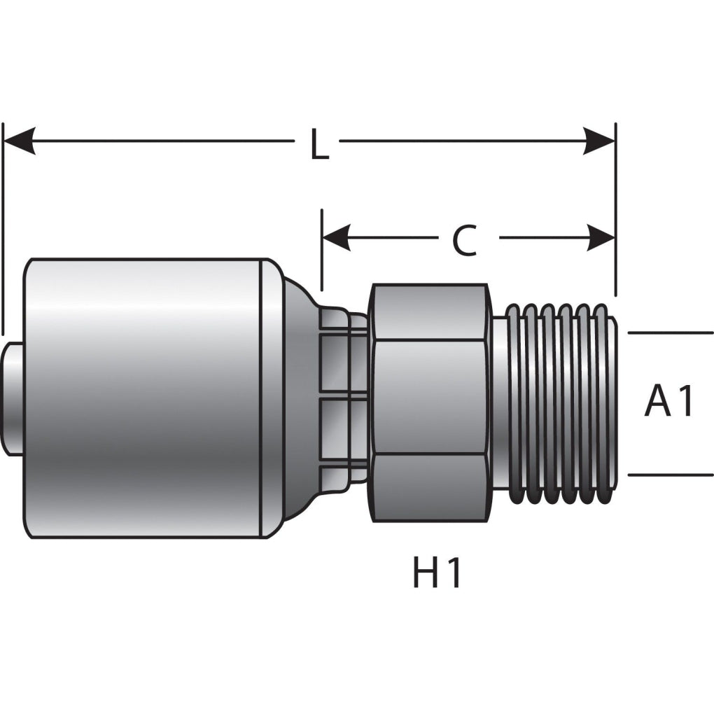 Gates - G25615-0815 - Hydraulic Coupling / Adapter