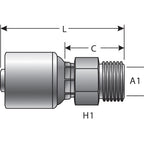 Gates - G25615-0815 - Hydraulic Coupling / Adapter