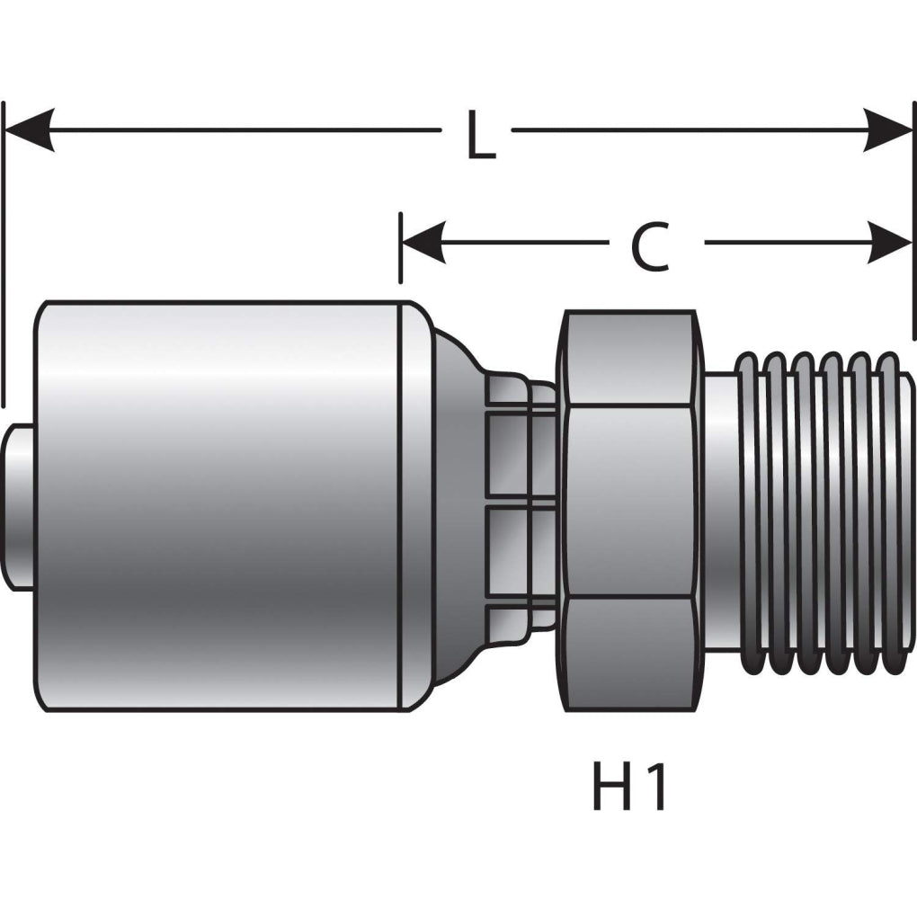 Gates - G25715-0812 - Hydraulic Coupling / Adapter