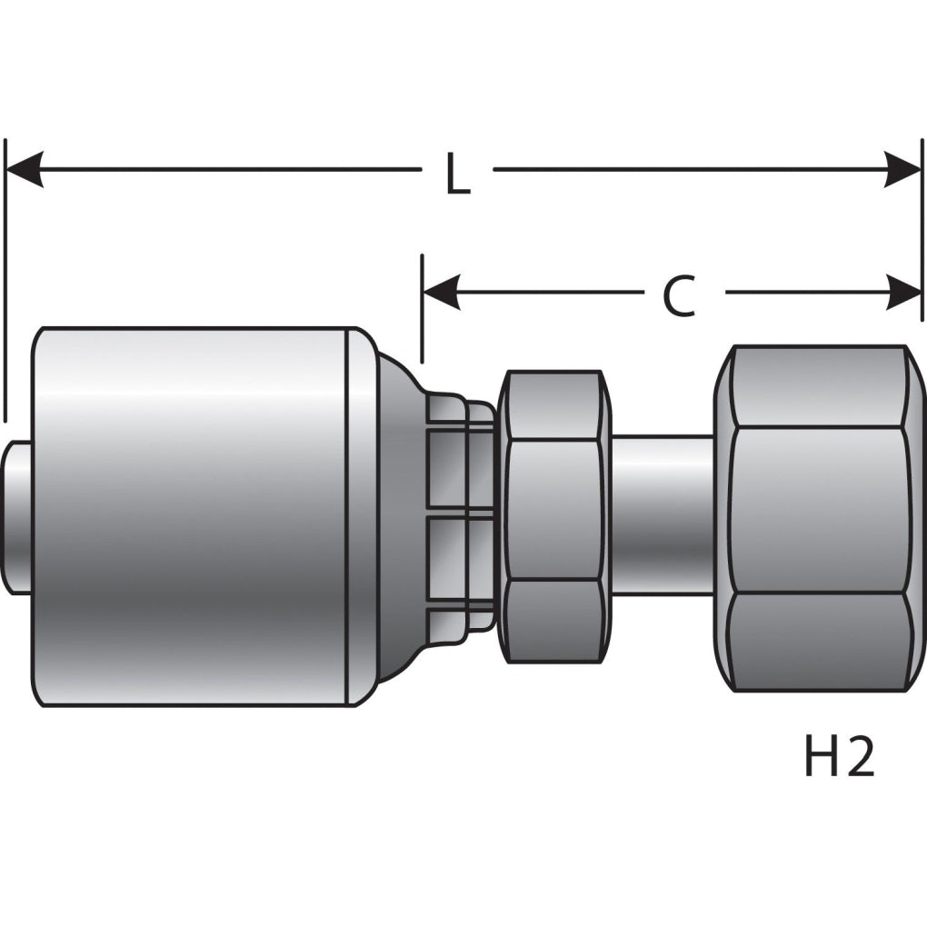 Gates - G25720-0814 - Hydraulic Coupling / Adapter