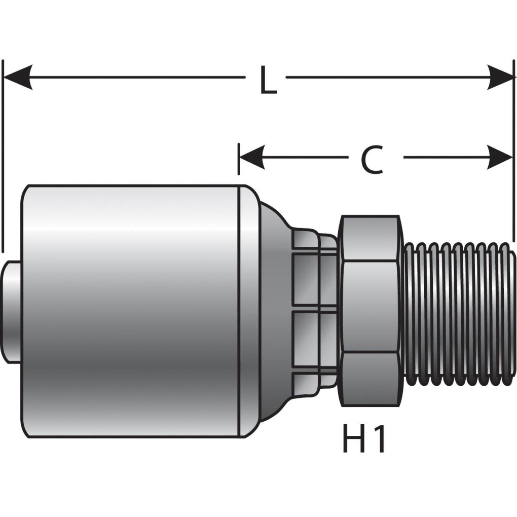Gates - G25795-0808 - Hydraulic Coupling / Adapter
