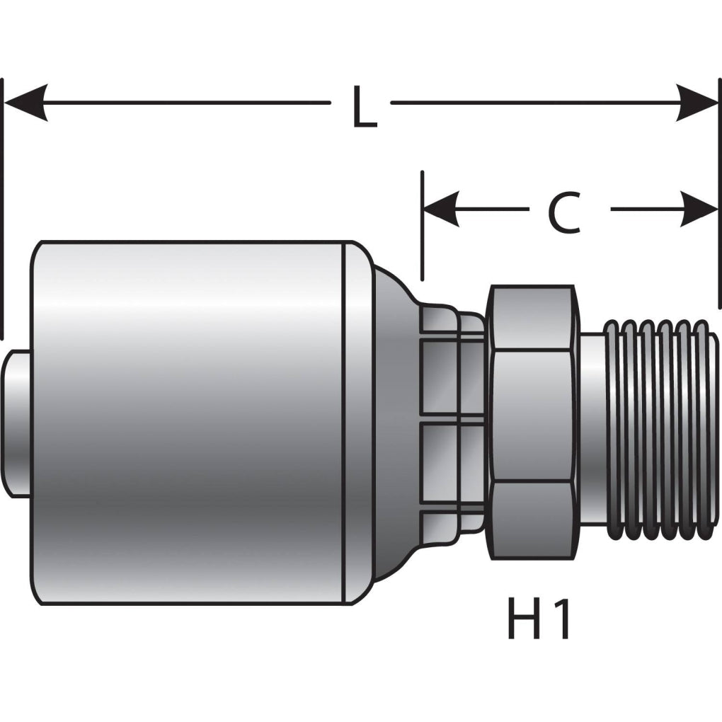 Gates - G25810-0806 - Hydraulic Coupling / Adapter
