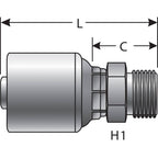 Gates - G25810-0806 - Hydraulic Coupling / Adapter
