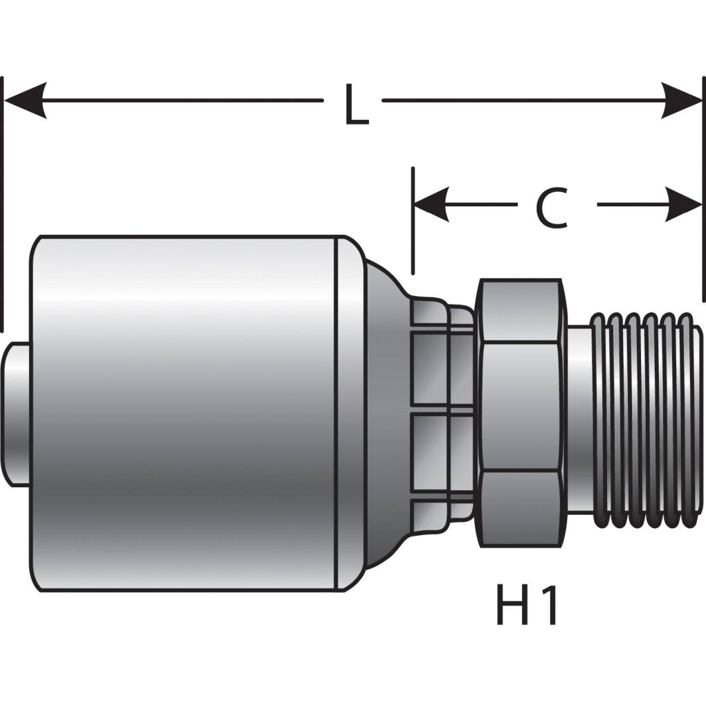 Gates - G25810-1010 - MegaCrimp Couplings Male British Standard Parallel Pipe