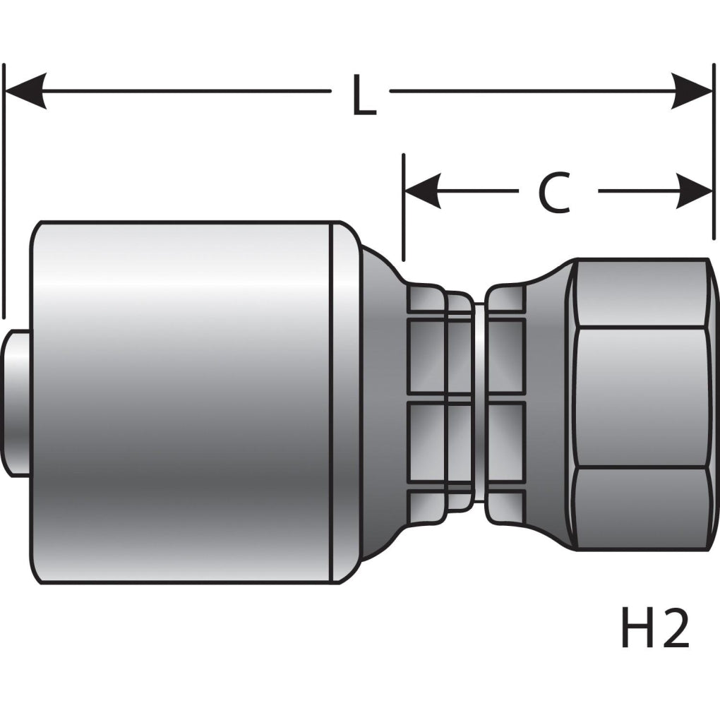 Gates - G25830-0402 - Hydraulic Coupling / Adapter