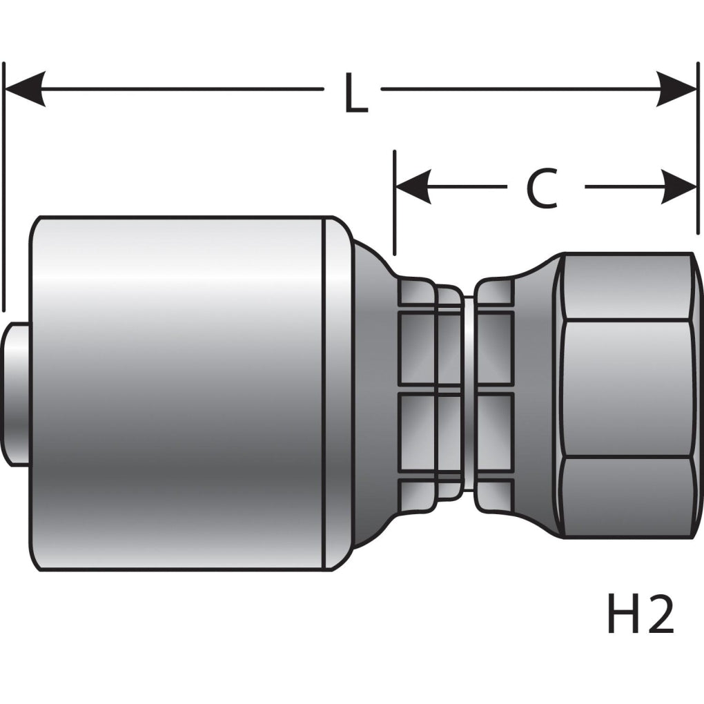 Gates - G25830-0806 - Hydraulic Coupling / Adapter