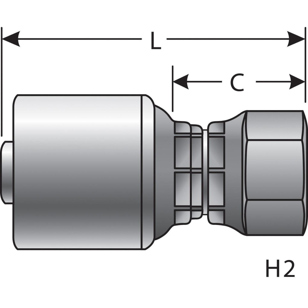 Gates - G25830-0808 - Hydraulic Coupling / Adapter