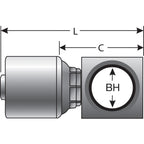 Gates - G25850-0808 - Hydraulic Coupling / Adapter