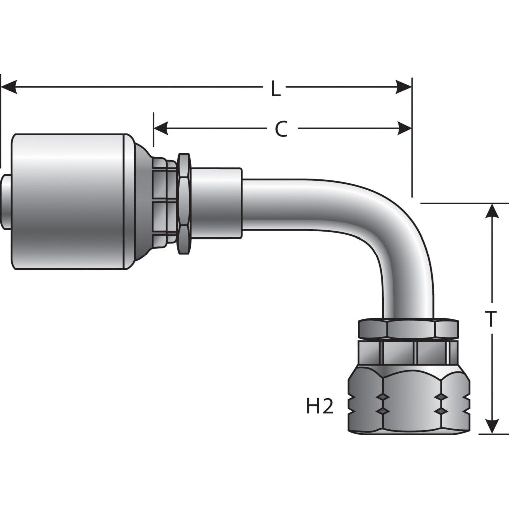 Gates - G25913-0404 - Hydraulic Coupling / Adapter