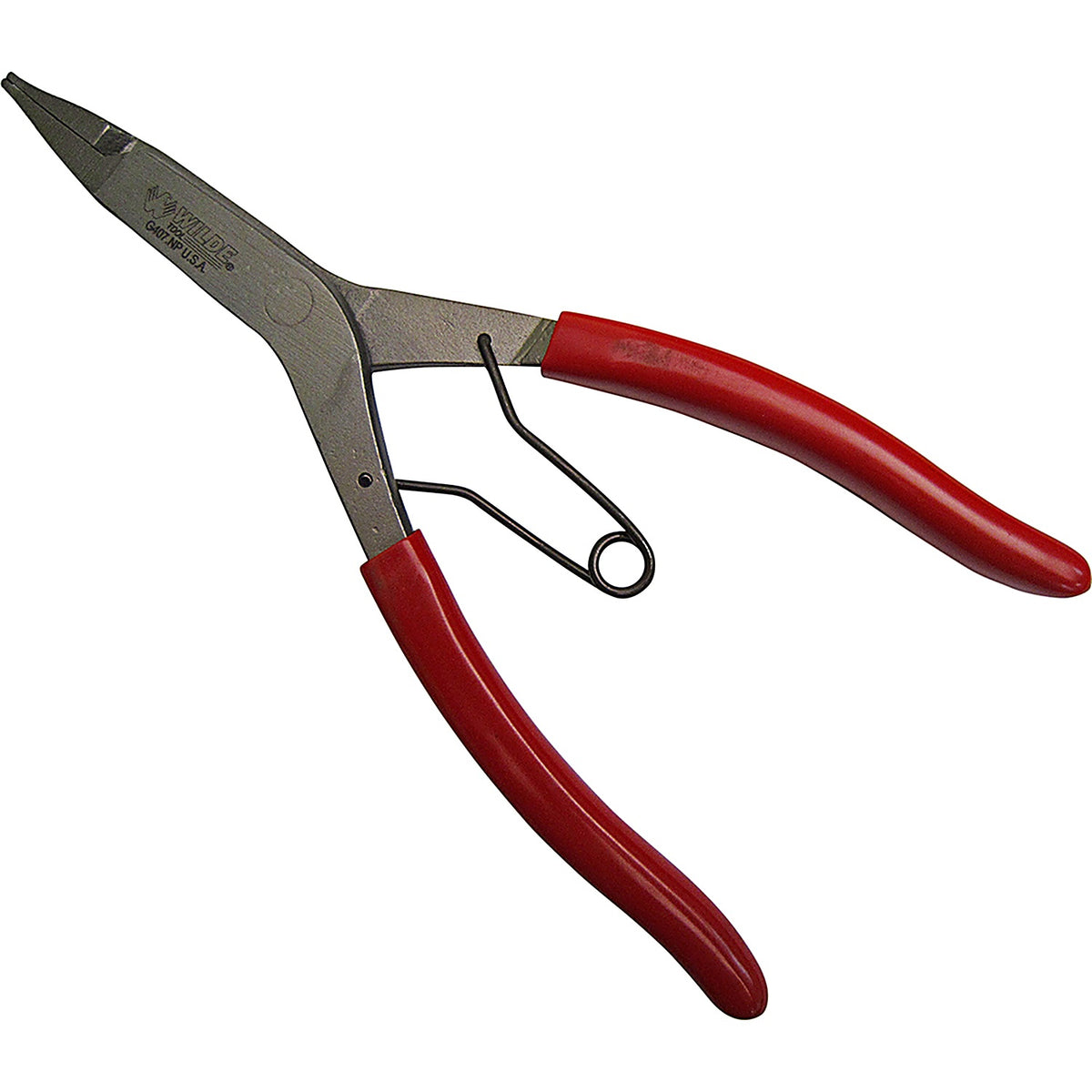 Wilde Tool - G407.NP-CS - 9 Inch Straight Tip Lock Ring Pliers-Satin-Card Staple