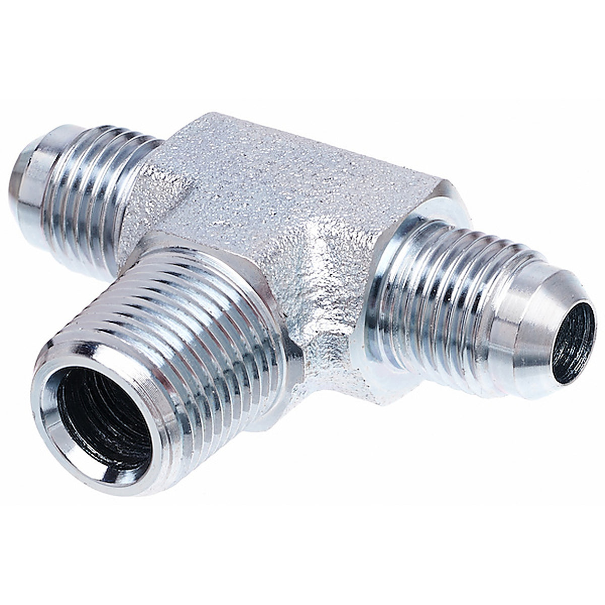 Gates - G60551-0402 - Male JIC 37 Flare on Run to Male Pipe NPTF - Tee (SAE to SAE)