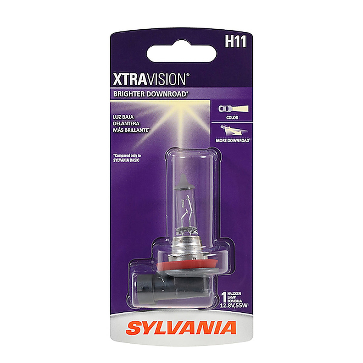 Sylvania - H11XVBP - H11 Xtravision Halogen Headlight Bulb, 1 Pack