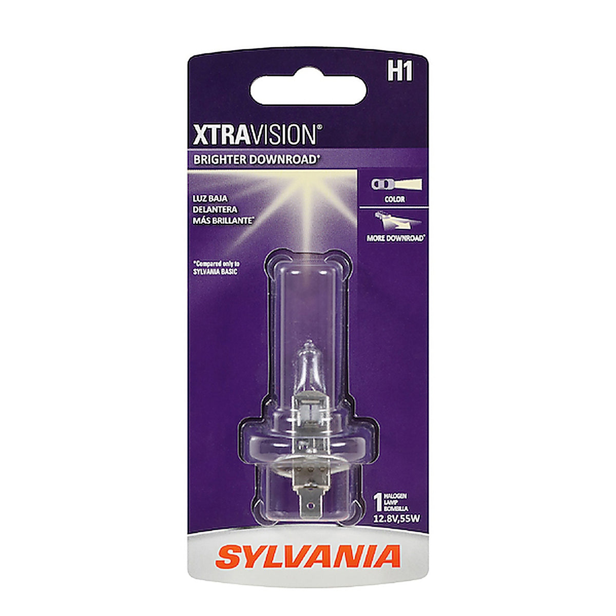 Sylvania - H1XVBP - H1 Xtravision Halogen Headlight Bulb, 1 Pack