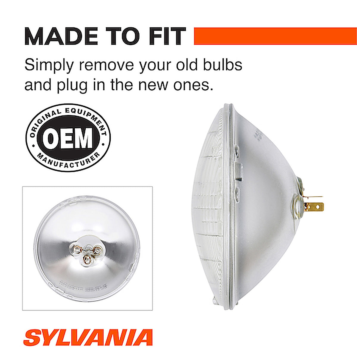 Sylvania - H6024BX - H6024 Basic Sealed Beam Headlight, 1 Pack