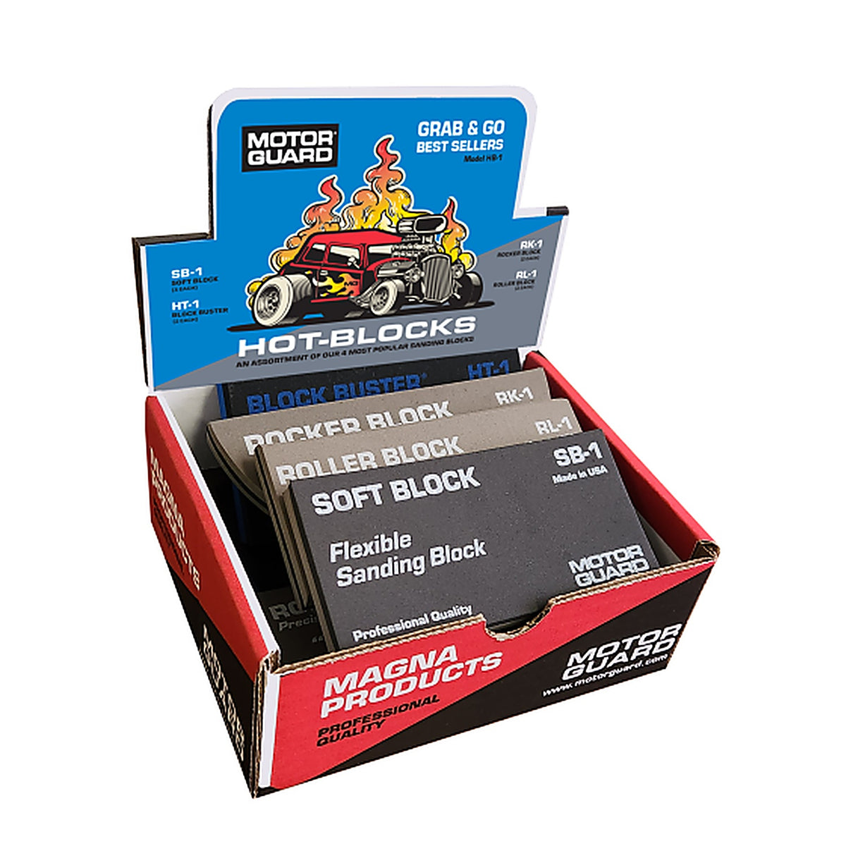 Motor Guard - HB-1 - Hot-Blocks Sanding Block Grab & Go Counter Display