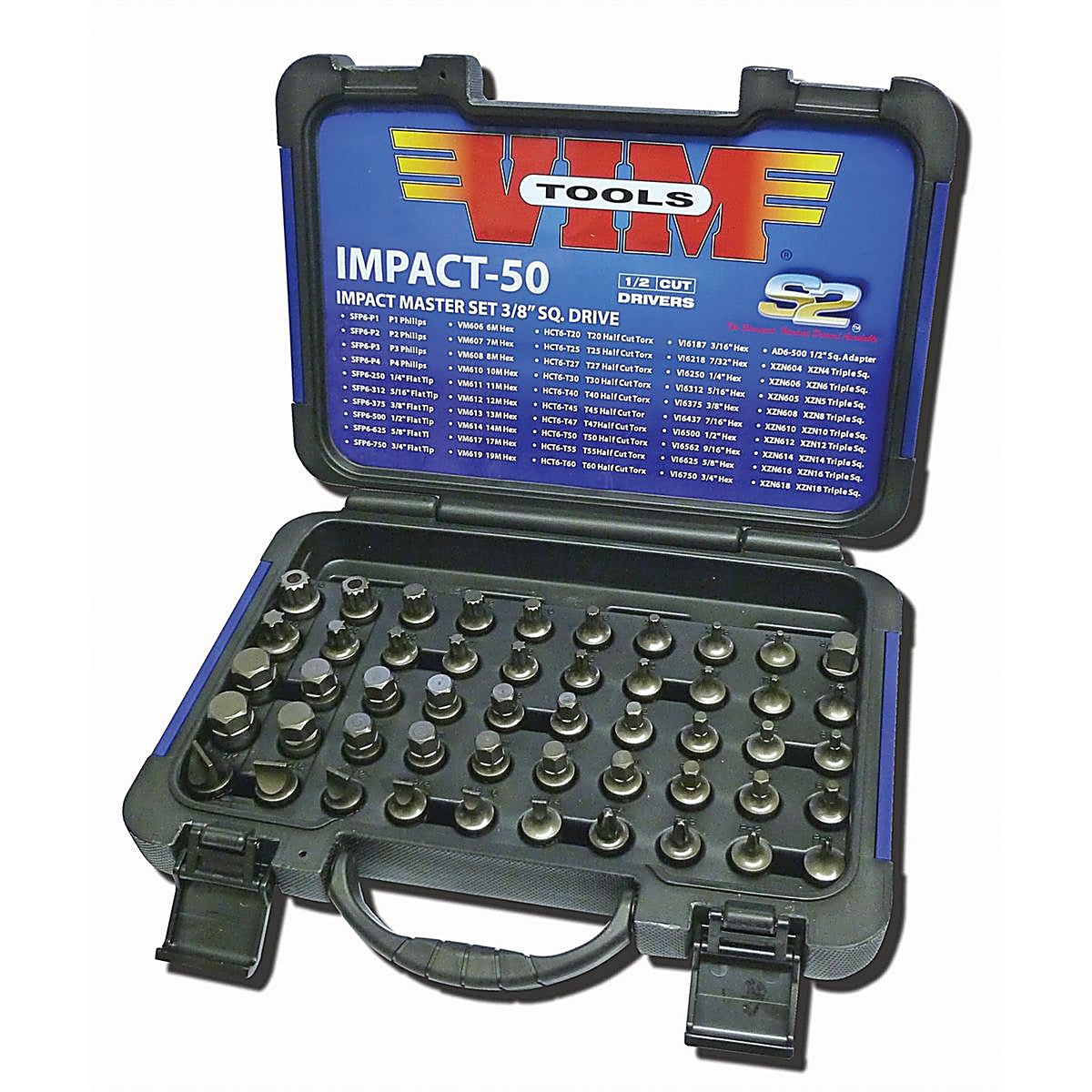 VIM Tools - IMPACT50 - 50 Pc. 3/8 in Square Drive Impact Master Set