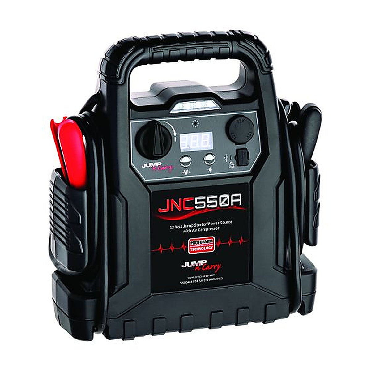 Clore Automotive - JNC550A - 1100 Peak Amp 12 Volt Jump Starter with Air Compressor